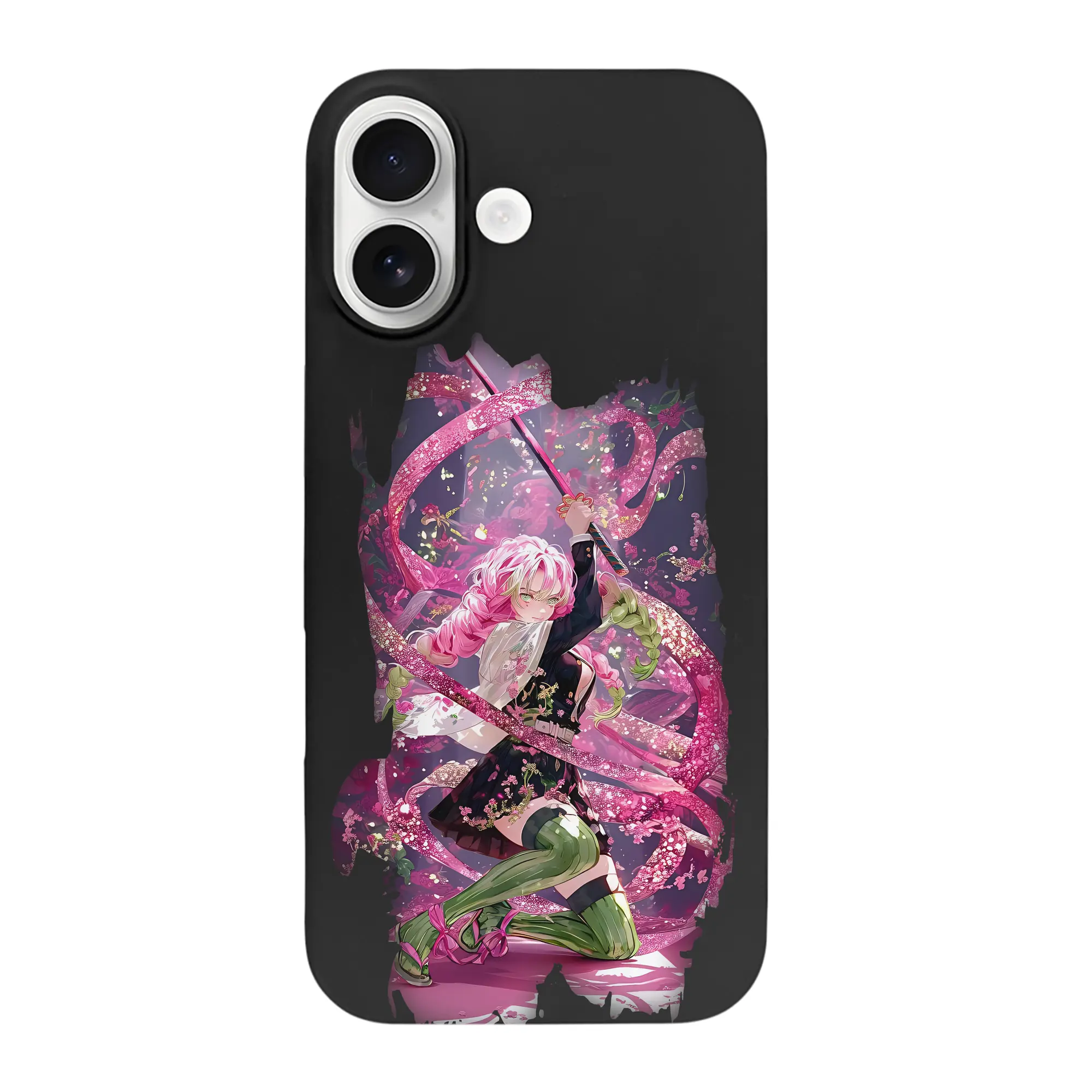 鬼滅の刃 グッズ,甘露寺 蜜璃 - iPhone 17 シリーズ シリコンケース 薄型 耐衝撃 指紋防止 ソフトタッチカバー 精密フィット 傷防止 保護ケース iPhone 17/17 Air/17 Pro/17 Pro Max 対応